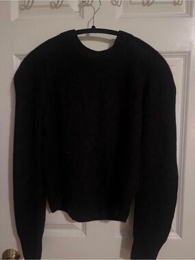 Women’s Wool Black Crewneck Sweater